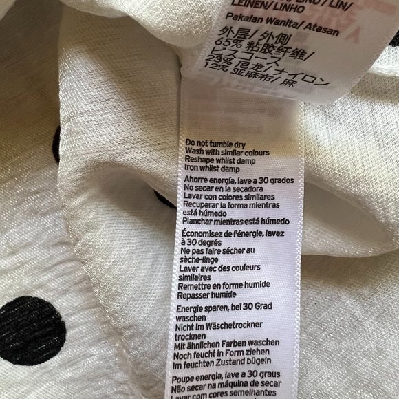 TOPSHOP - Polka Dot Cropped Shirt -- Excellent Condition - Picture 11 of 11